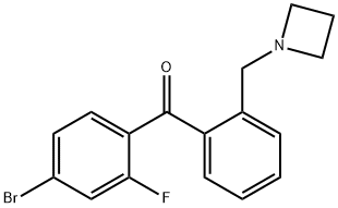 2'-AZETIDINOMETHYL-4-BROMO-2-FLUOROBENZOPHENONE,898755-13-0,结构式