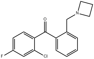 2'-アゼチジノメチル-2-クロロ-4-フルオロベンゾフェノン 化学構造式