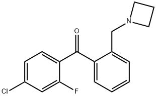 2'-アゼチジノメチル-4-クロロ-2-フルオロベンゾフェノン 化学構造式