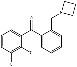 2'-アゼチジノメチル-2,3-ジクロロベンゾフェノン 化学構造式