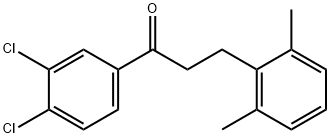 3',4'-ジクロロ-3-(2,6-ジメチルフェニル)プロピオフェノン 化学構造式