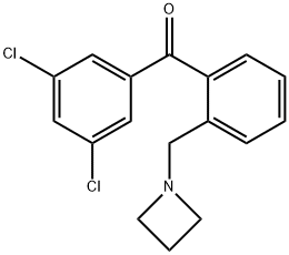 2'-アゼチジノメチル-3,5-ジクロロベンゾフェノン 化学構造式