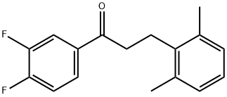 3',4'-DIFLUORO-3-(2,6-DIMETHYLPHENYL)PROPIOPHENONE 结构式