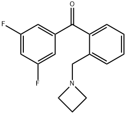 2'-アゼチジノメチル-3,5-ジフルオロベンゾフェノン 化学構造式
