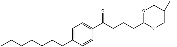 4-(5,5-DIMETHYL-1,3-DIOXAN-2-YL)-4'-HEPTYLBUTYROPHENONE Structure