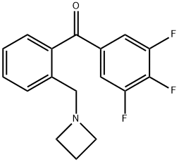 2'-アゼチジノメチル-3,4,5-トリフルオロベンゾフェノン 化学構造式
