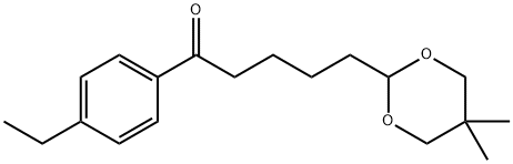 5-(5,5-DIMETHYL-1,3-DIOXAN-2-YL)-4'-ETHYLVALEROPHENONE Structure