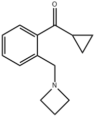 2-(アゼチジノメチル)フェニルシクロプロピルケトン 化学構造式