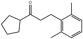 シクロペンチル2-(2,6-ジメチルフェニル)エチルケトン 化学構造式