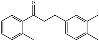 3-(3,4-ジメチルフェニル)-2'-メチルプロピオフェノン 化学構造式