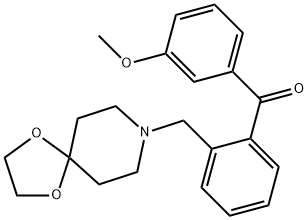 2-[8-(1,4-DIOXA-8-AZASPIRO[4.5]DECYL)METHYL]-3'-METHOXY BENZOPHENONE Structure