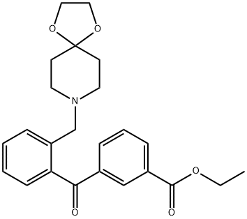 3'-CARBOETHOXY-2-[8-(1,4-DIOXA-8-AZASPIRO[4.5]DECYL)METHYL]BENZOPHENONE Struktur