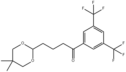 BIS-3',5'-TRIFLUOROMETHYL-4-(5,5-DIMETHYL-1,3-DIOXAN-2-YL)BUTYROPHENONE Structure