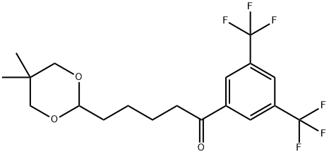 BIS-3',5'-TRIFLUOROMETHYL-5-(5,5-DIMETHYL-1,3-DIOXAN-2-YL)VALEROPHENONE