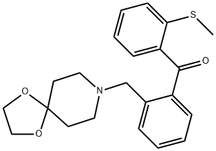 2-[8-(1,4-DIOXA-8-AZASPIRO[4.5]DECYL)METHYL]-2'-THIOMETHYL BENZOPHENONE|(2-((1,4-二噁烷-8-氮杂螺环并[4.5]癸烷-8-基)甲基)苯基)(2-(甲基硫代)苯基)甲酮