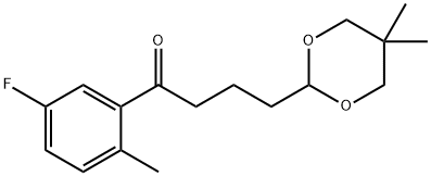 4-(5,5-ジメチル-1,3-ジオキサン-2-イル)-5'-フルオロ-2'-メチルブチロフェノン 化学構造式