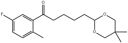 5-(5,5-DIMETHYL-1,3-DIOXAN-2-YL)-5'-FLUORO-2'-METHYLVALEROPHENONE Structure