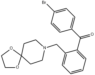 4'-BROMO-2-[8-(1,4-DIOXA-8-AZASPIRO[4.5]DECYL)METHYL]BENZOPHENONE 化学構造式