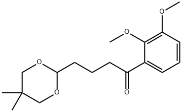 2',3'-ジメトキシ-4-(5,5-ジメチル-1,3-ジオキサン-2-イル)ブチロフェノン 化学構造式