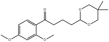2',4'-DIMETHOXY-4-(5,5-DIMETHYL-1,3-DIOXAN-2-YL)BUTYROPHENONE 化学構造式