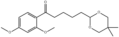 2',4'-DIMETHOXY-5-(5,5-DIMETHYL-1,3-DIOXAN-2-YL)VALEROPHENONE Structure