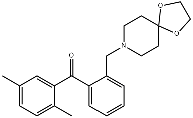 2,5-ジメチル-2'-[8-(1,4-ジオキサ-8-アザスピロ[4.5]デシル)メチル]ベンゾフェノン 化学構造式