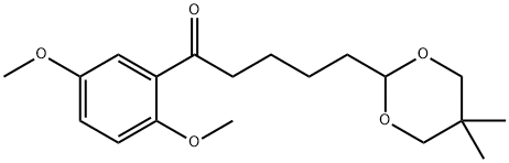 2',5'-DIMETHOXY-5-(5,5-DIMETHYL-1,3-DIOXAN-2-YL)VALEROPHENONE Structure