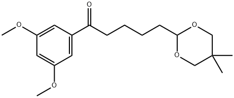 3',5'-DIMETHOXY-5-(5,5-DIMETHYL-1,3-DIOXAN-2-YL)VALEROPHENONE 结构式