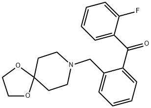 2-[8-(1,4-DIOXA-8-AZASPIRO[4.5]DECYL)METHYL]-2'-FLUOROBENZOPHENONE 化学構造式