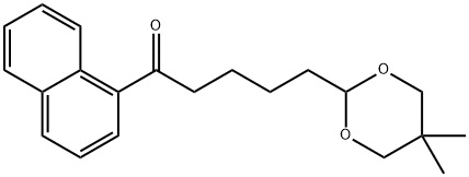 5-(5,5-ジメチル-1,3-ジオキサン-2-イル)-1'-バレロナフトン 化学構造式