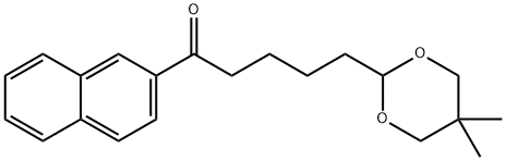 5-(5,5-ジメチル-1,3-ジオキサン-2-イル)-2'-バレロナフトン 化学構造式