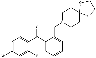 4-CHLORO-2'-[8-(1,4-DIOXA-8-AZASPIRO[4.5]DECYL)METHYL]-2-FLUOROBENZOPHENONE