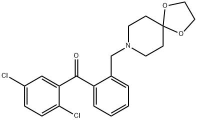2,5-DICHLORO-2'-[8-(1,4-DIOXA-8-AZASPIRO[4.5]DECYL)METHYL]BENZOPHENONE Structure