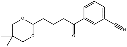 3'-CYANO-4-(5,5-DIMETHYL-1,3-DIOXAN-2-YL)BUTYROPHENONE Struktur