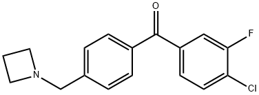 4'-AZETIDINOMETHYL-4-CHLORO-3-FLUOROBENZOPHENONE Struktur