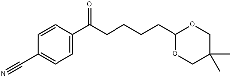 4'-CYANO-5-(5,5-DIMETHYL-1,3-DIOXAN-2-YL)VALEROPHENONE Structure