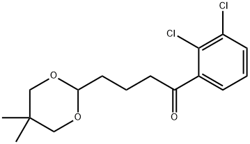 2',3'-ジクロロ-4-(5,5-ジメチル-1,3-ジオキサン-2-イル)ブチロフェノン 化学構造式
