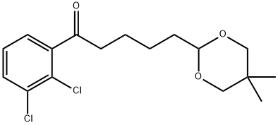 2',3'-DICHLORO-5-(5,5-DIMETHYL-1,3-DIOXAN-2-YL)VALEROPHENONE Struktur