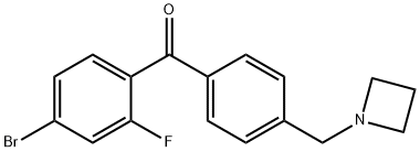 4'-AZETIDINOMETHYL-4-BROMO-2-FLUOROBENZOPHENONE Struktur