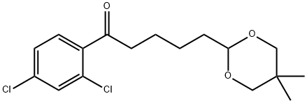2',4'-DICHLORO-5-(5,5-DIMETHYL-1,3-DIOXAN-2-YL)VALEROPHENONE Struktur
