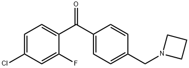 4'-アゼチジノメチル-4-クロロ-2-フルオロベンゾフェノン 化学構造式