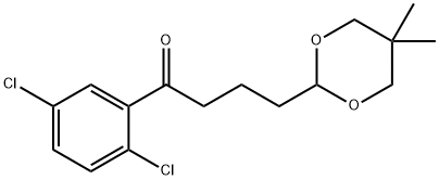 2',5'ジクロロ-4-(5,5-ジメチル-1,3-ジオキサン-2-イル)ブチロフェノン 化学構造式