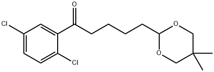 1-(2,5-二氯苯基)-5-(5,5-二甲基-1,3-二氧六环-2-基)戊-1-酮, 898756-95-1, 结构式