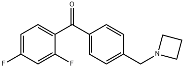 4'-アゼチジノメチル-2,4-ジフルオロベンゾフェノン 化学構造式