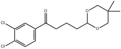 3',4'-ジクロロ-4-(5,5-ジメチル-1,3-ジオキサン-2-イル)ブチロフェノン 化学構造式