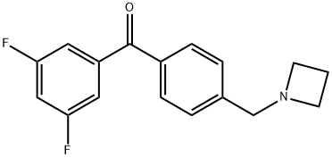 4'-アゼチジノメチル-3,5-ジフルオロベンゾフェノン 化学構造式