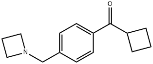 4-(アゼチジノメチル)フェニルシクロブチルケトン 化学構造式