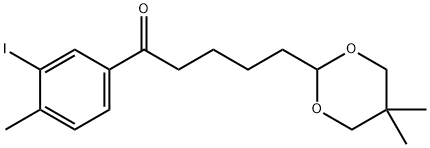 5-(5,5-DIMETHYL-1,3-DIOXAN-2-YL)-3'-IODO-4'-METHYLVALEROPHENONE Structure