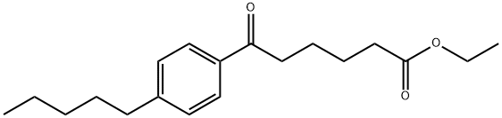 6-オキソ-6-(4-N-ペンチルフェニル)ヘキサン酸エチル 化学構造式