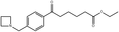 6-(4-(氮杂环丁烷-1-基甲基)苯基)-6-氧代己酸乙酯 结构式